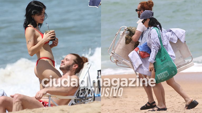 Lali Espósito en la playa de Punta del Este (Fotos: GM Press). 