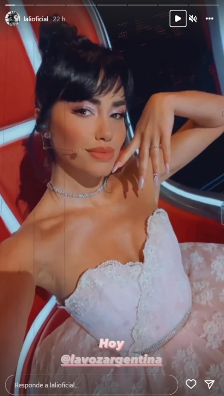 Lali Espósito lució un look "princesa" en La Voz Argentina e impactó a sus fans 