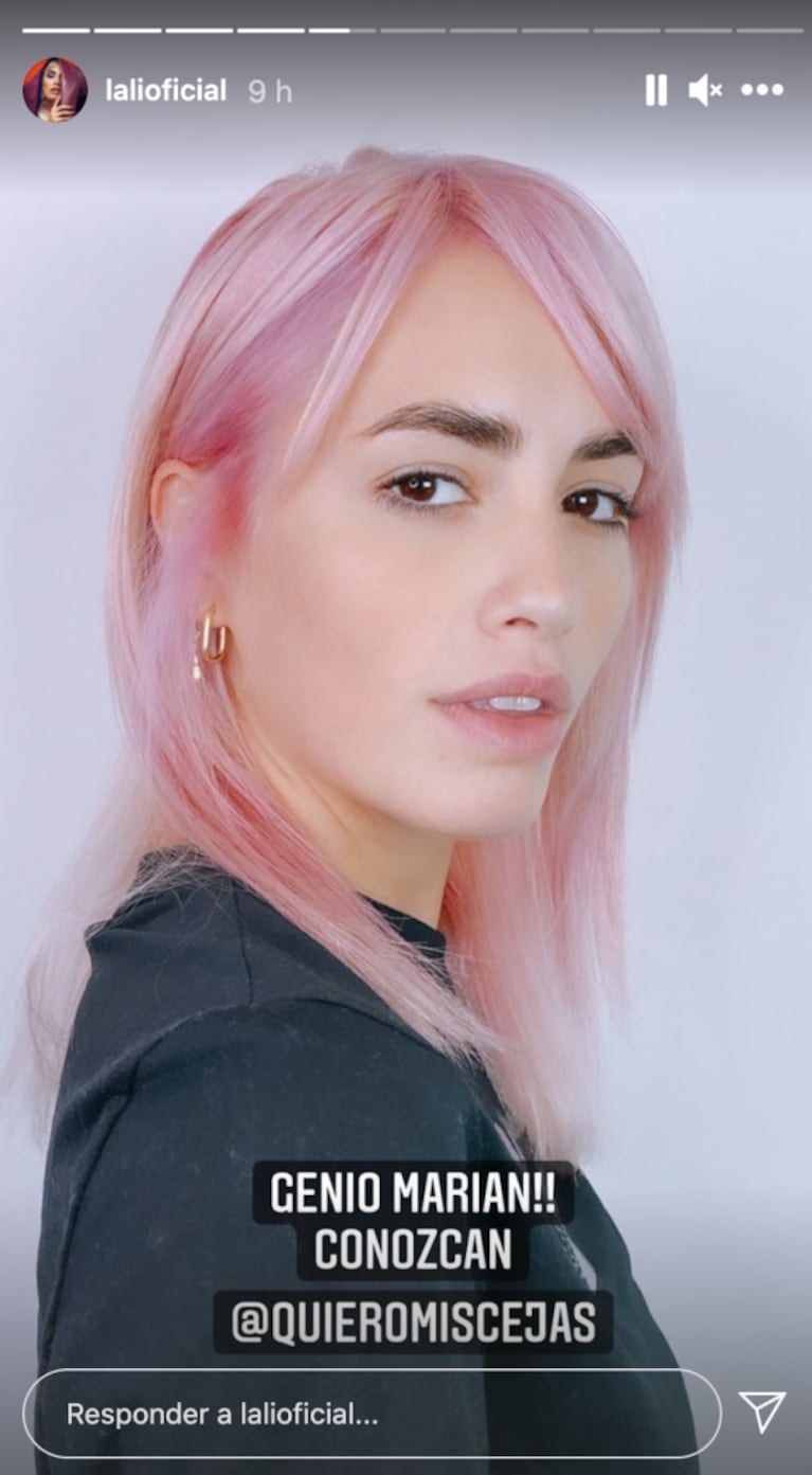 Lali Espósito se animó a un radical cambio de look y se tiñó el cabello de rosa: "¡Genio!"