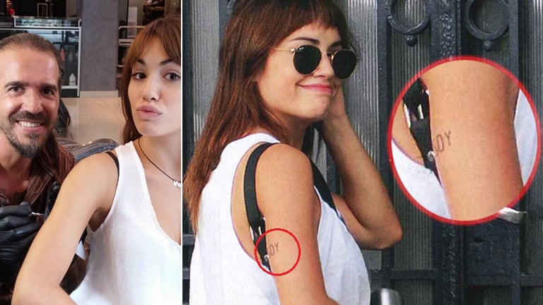 Lali Espósito se tatuó "SOY" en el brazo derecho (Foto: Instagram y revista Caras)