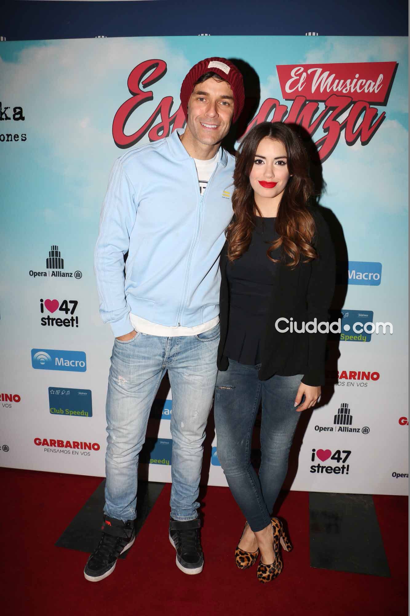 Lali y Mariano, en el estreno de Esperanza Mía, el musical (Foto: Movilpress)