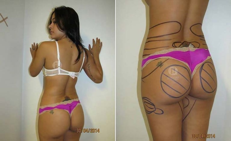 Larissa Riquelme, antes de someterse a una lipoaspiración. (Foto: Pippu.com)