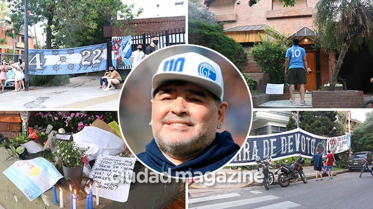 Las casas en las que vivió Diego Maradona se convirtieron en santuarios (Fotos: Movilpress)