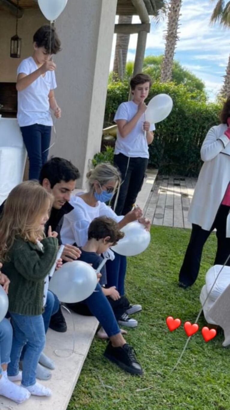 Las conmovedoras imágenes del homenaje de Pampita y su familia a Blanca en el día que cumpliría 15 años