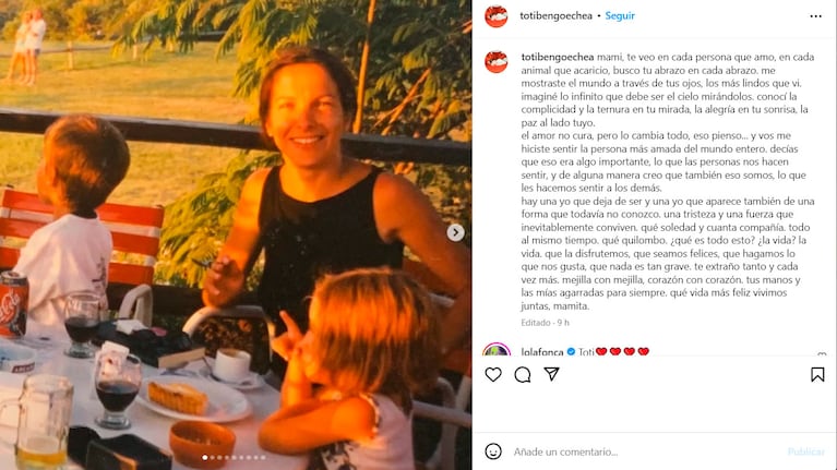 Las conmovedoras palabras de la hija de Alejandra Darín para despedir a su mamá