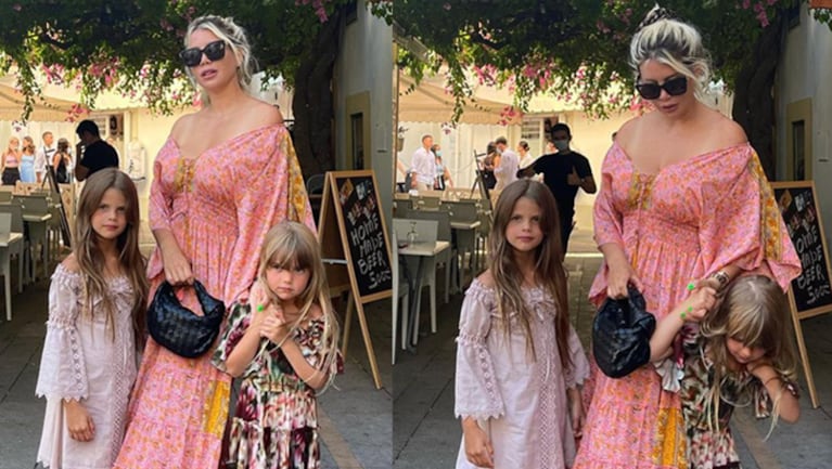 Las divertidas fotos de Wanda Nara con sus hijas en Ibiza.