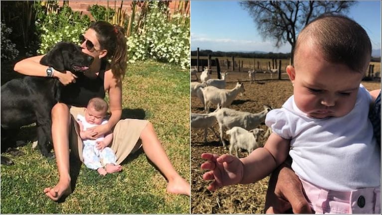 Las dulces postales de Isabel Macedo y su beba, disfrutando del sol salteño: Mi beba