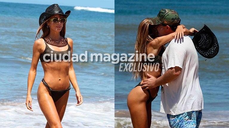 Las fotos de Agustina Casanova en las playas de Punta del Este: mar y amor con su marido, Lautaro Mauro