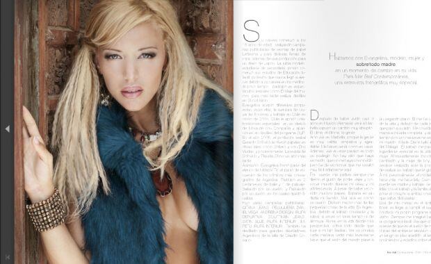 Las fotos de Evangelina Anderson en la tapa de una revista de España (Foto: Mar Bell Contemporánea)