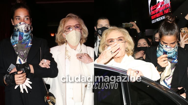 Las fotos de la primera salida pública de Mirtha Legrand junto a Juana Viale (Fotos: Movilpress)