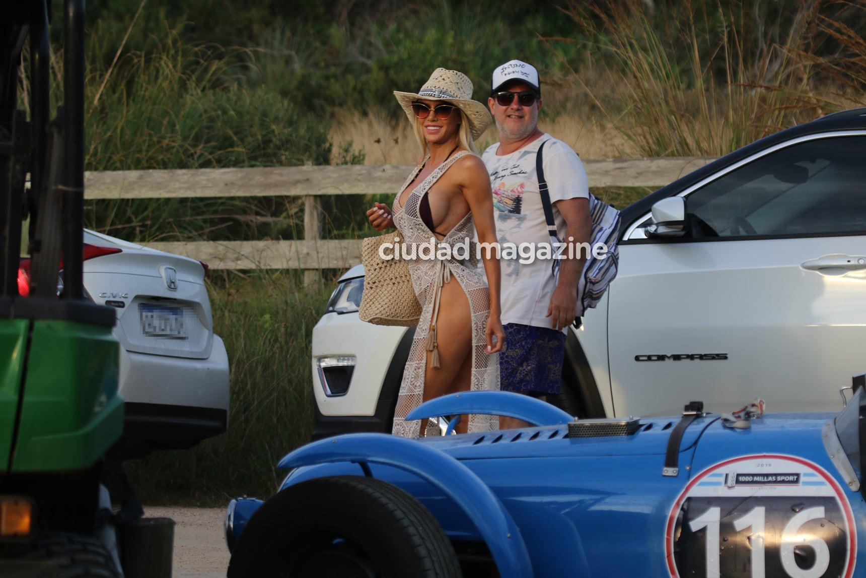 Las fotos de la tarde de playa de Luciana Salazar en Punta del Este. (Foto: GM Press)