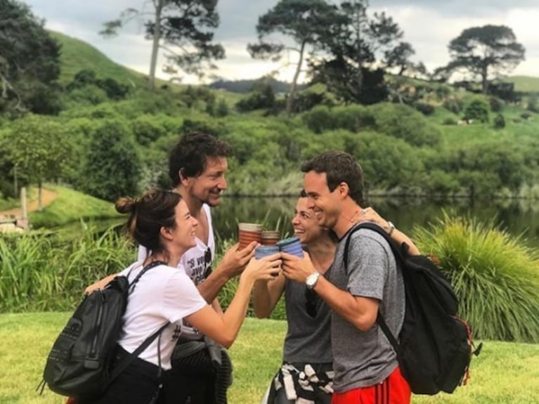 Las fotos de las vacaciones de Nico Vázquez y Gimena Accardi junto a Benjamín Rojas y su esposa en Nueva Zelanda