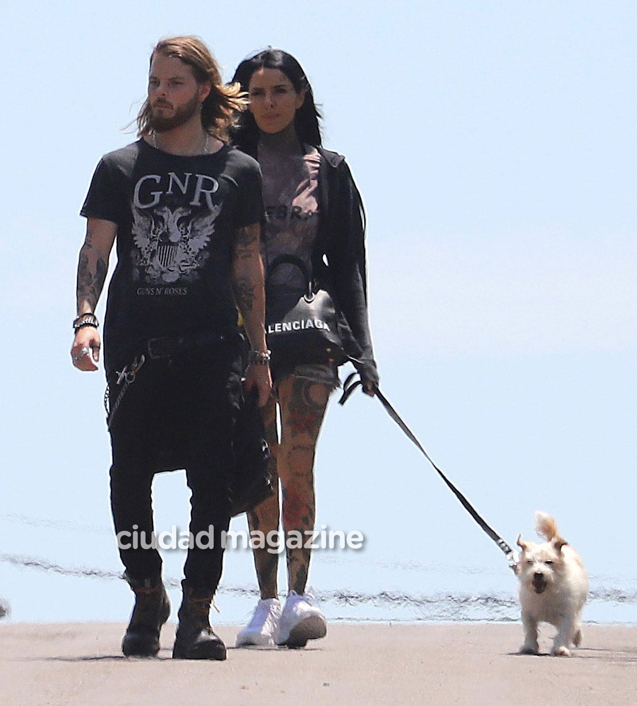 Las fotos de Luca Bonomi y Candelaria Tinelli, reconciliados en Punta del Este. (Foto: GM Press)