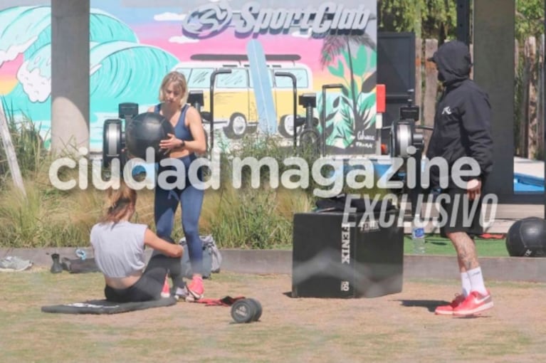 Las fotos de Luciano Castro y Flor Vigna entrenando juntos: fitness y complicidad en el gimnasio donde nació su amor