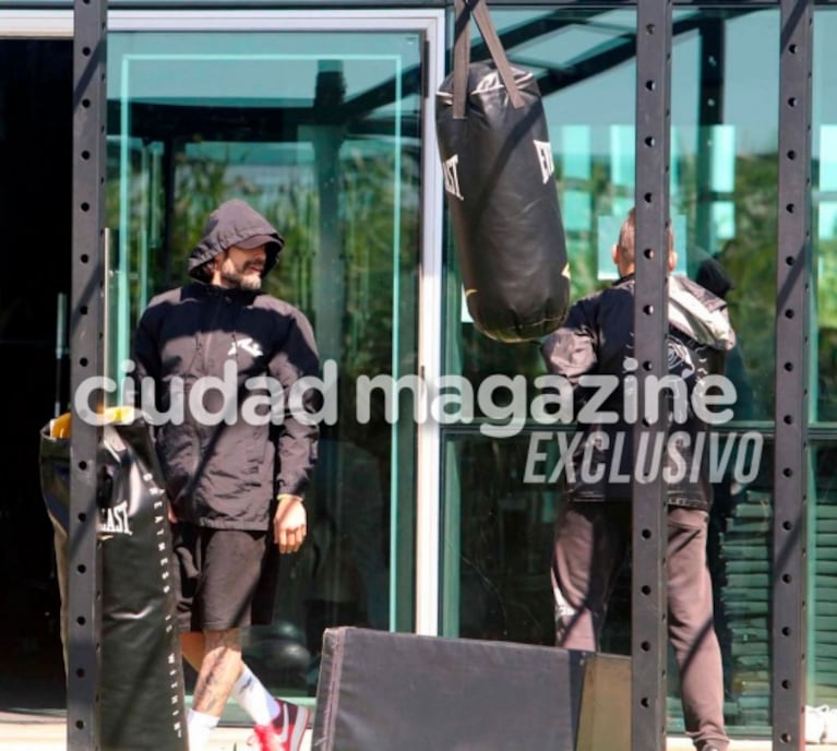 Las fotos de Luciano Castro y Flor Vigna entrenando juntos: fitness y complicidad en el gimnasio donde nació su amor