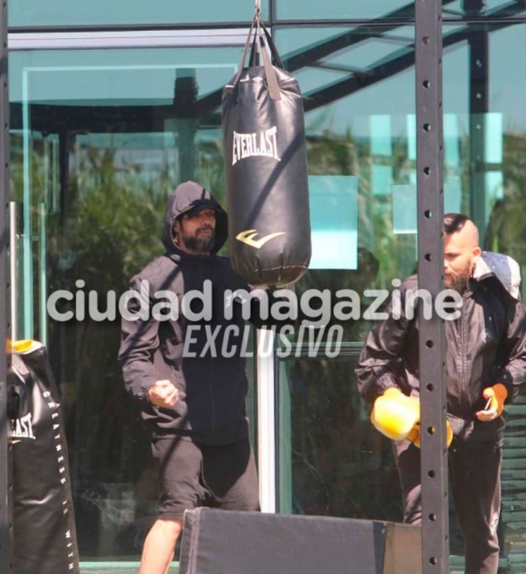 Las fotos de Luciano Castro y Flor Vigna entrenando juntos: fitness y complicidad en el gimnasio donde nació su amor