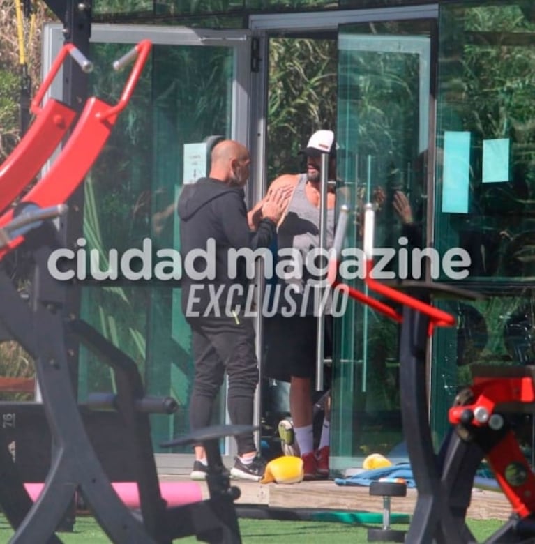 Las fotos de Luciano Castro y Flor Vigna entrenando juntos: fitness y complicidad en el gimnasio donde nació su amor