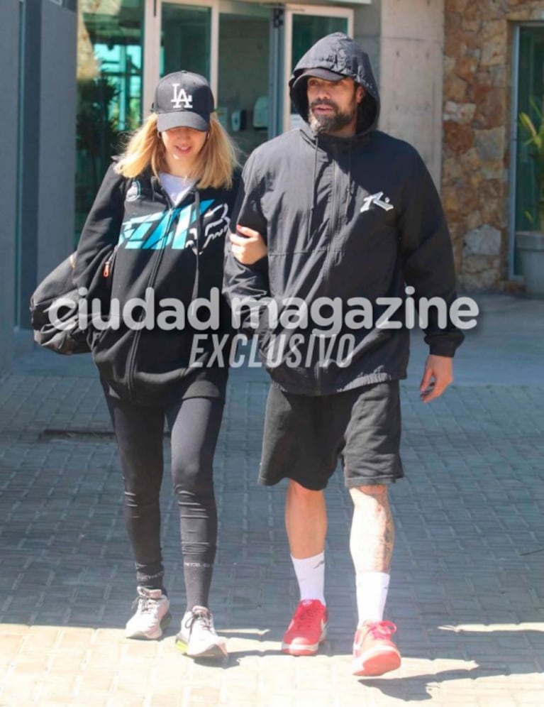 Las fotos de Luciano Castro y Flor Vigna entrenando juntos: fitness y complicidad en el gimnasio donde nació su amor