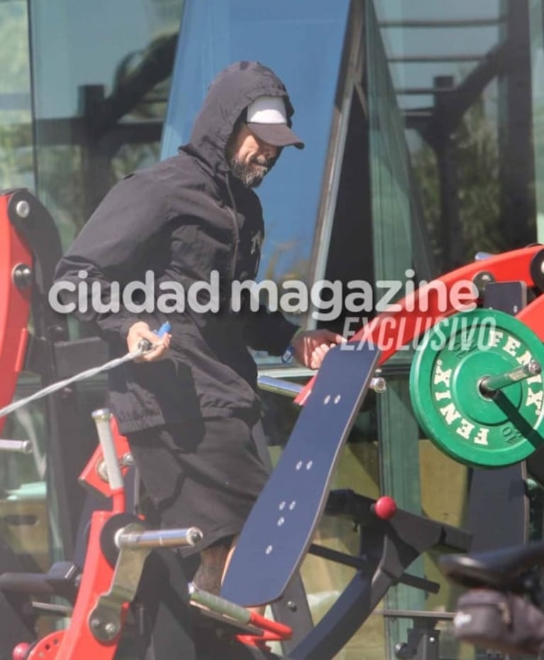 Las fotos de Luciano Castro y Flor Vigna entrenando juntos: fitness y complicidad en el gimnasio donde nació su amor