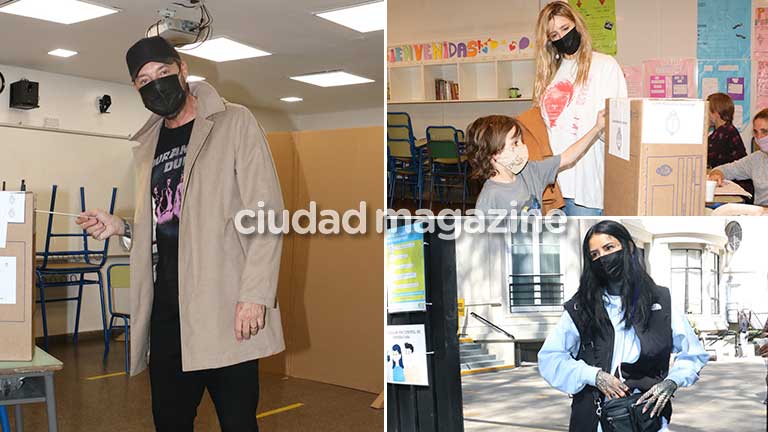 Las fotos de Marcelo, Cande Tinelli y Guillermina Valdés votando en las PASO: look casual y la presencia de Lolo