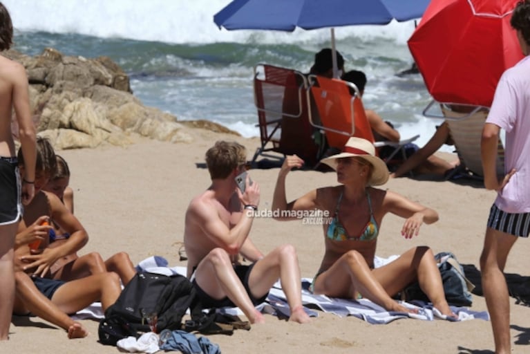 Las fotos de Valeria Mazza con Alejandro Gravier, sus hijos y amigos en las playas de Punta del Este 