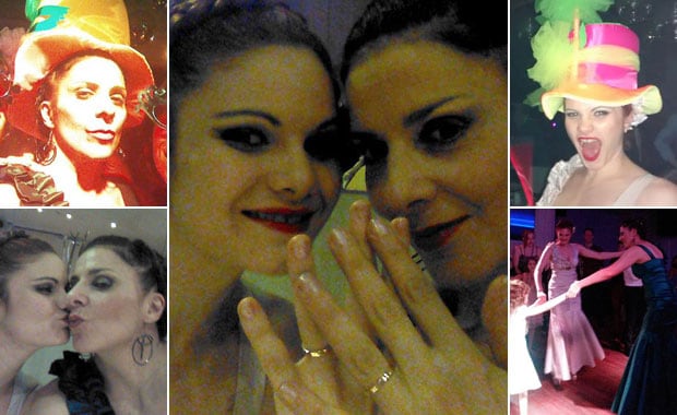 Las fotos del casamiento budista de Karina K y su mujer. (Foto: Twitter)