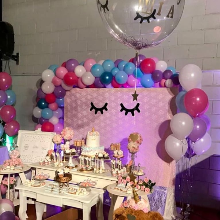 Las fotos del cumpleaños de Mía, la hija de Marina Calabró