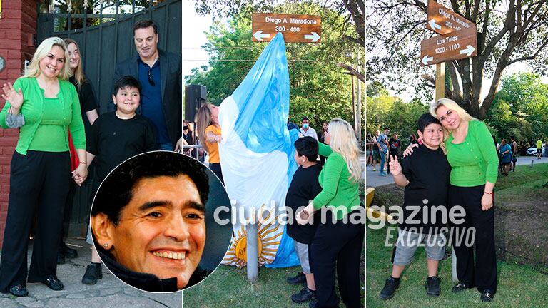 Las fotos del emotivo homenaje de Veronica Ojeda y Dieguito a Diego Maradona en el día que cumpliría 61 años