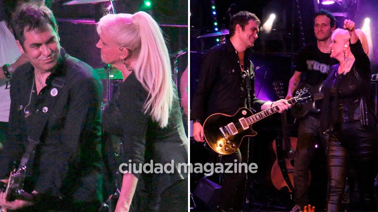 Las fotos del recital de Valeria Lynch en La Trastienda: miradas cómplices en el escenario con Mariano Martínez. (Foto: Movilpress)