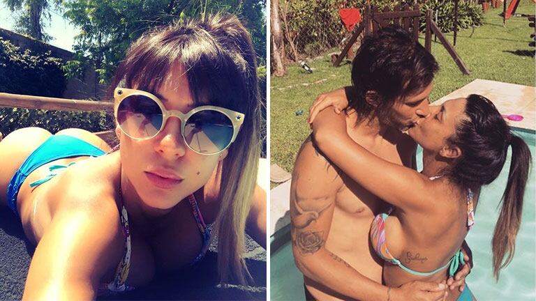 Las fotos hot de Tamara Alves y Pato Toranzo en mallas dentro de una piscina