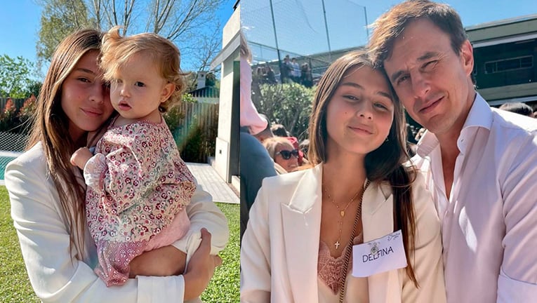 Las fotos más lindas de Delfina, la hija de Roberto García Moritán, en su Confirmación con su hermanita Ana.