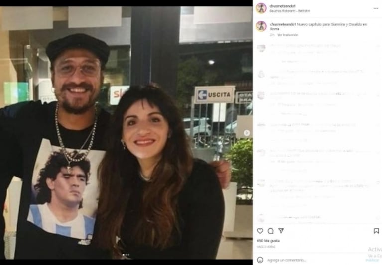 Las fotos que confirmarían la reconciliación de Daniel Osvaldo y Gianinna Maradona: "Nuevo capítulo en Roma"