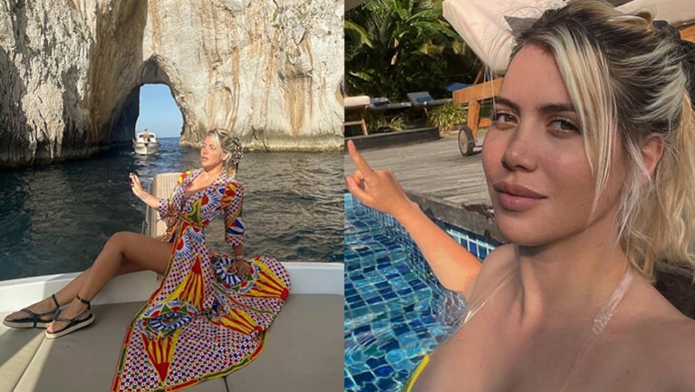 Las fotos súper sexies de Wanda Nara posando en la isla de Capri.