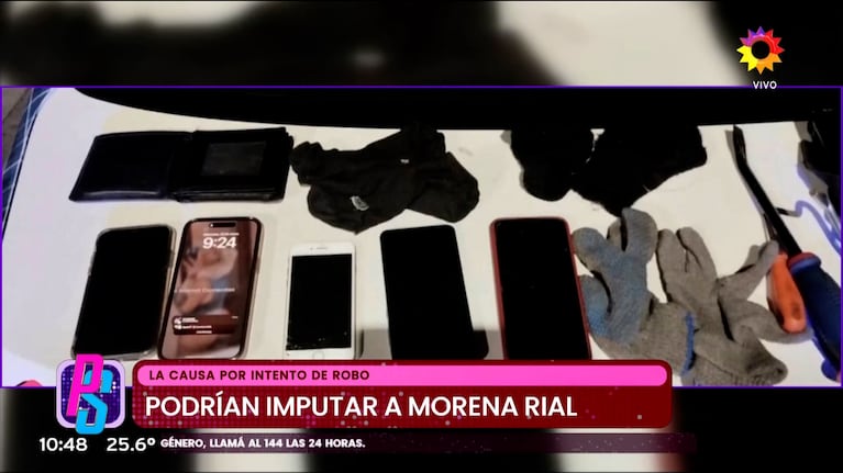 Las herrramientas delictivas que encontraron en el auto de Morena Rial.