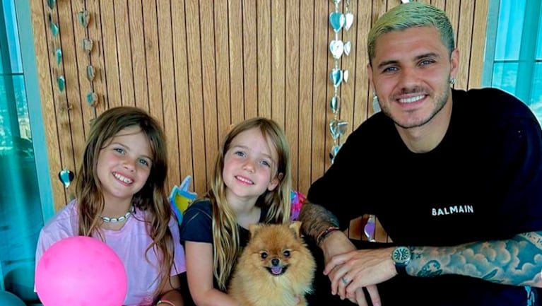 Las hijas de Wanda Nara y Mauro Icardi trajeron a su mascota a Argentina.