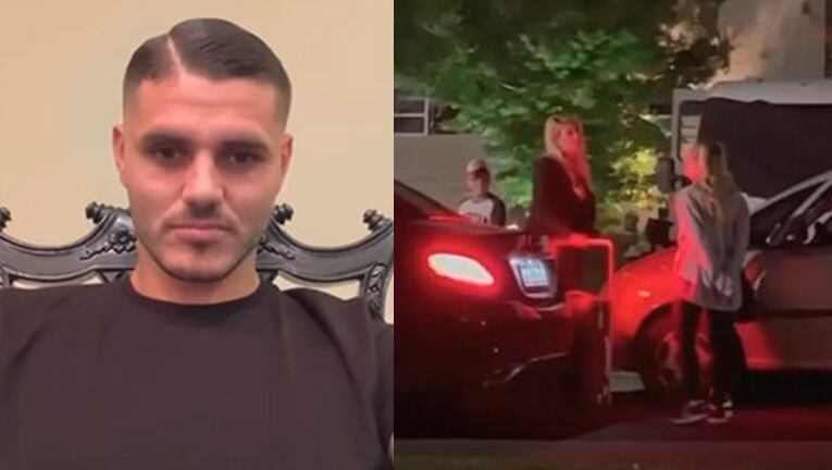 Las imágenes de Wanda Nara con L-Gante mientras Mauro Icardi hacía su polémico vivo en Instagram.