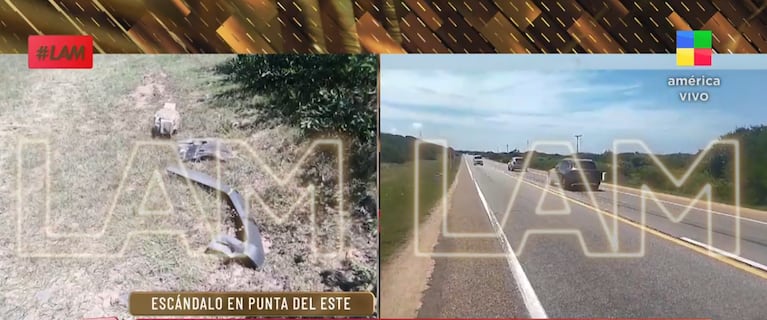 Las imágenes del accidente de Francisco Tinelli (Foto: captura América)