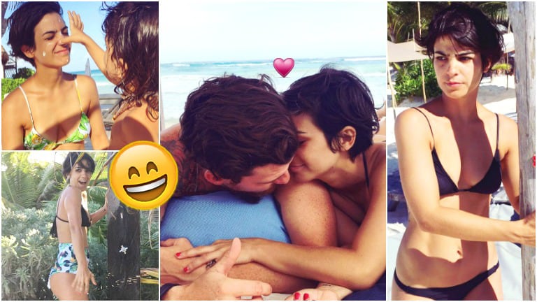 Las paradisíacas vacaciones de Agustina Cherri con sus hijos y su pareja en las playas de México (Fotos: Instagram)