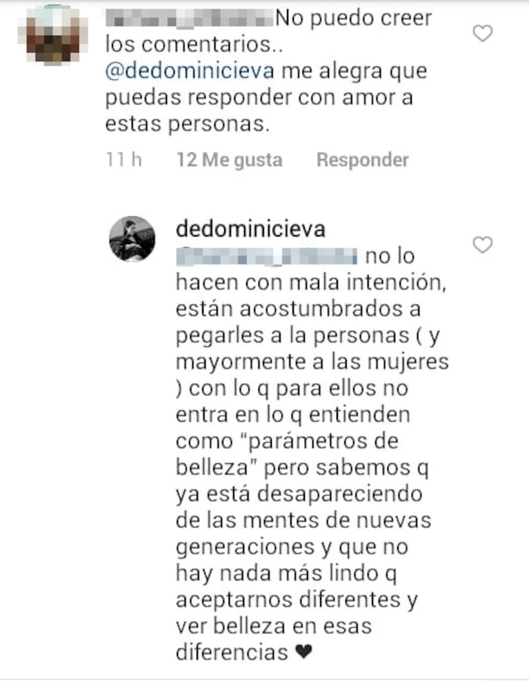 Las respuestas de Eva de Dominici, tras maliciosos comentarios sobre sus lolas: "¿Por qué le exigimos ridiculeces al cuerpo de la mujer?"