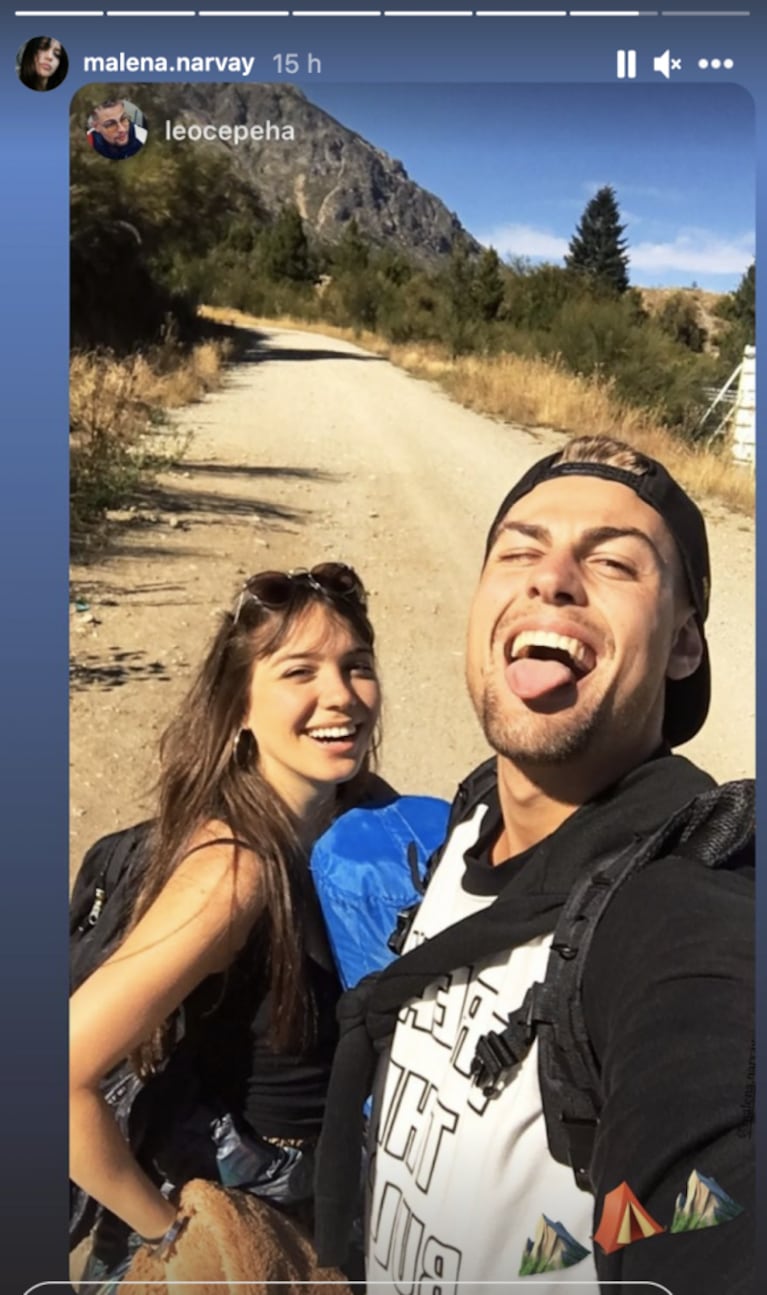 Las románticas vacaciones de Malena Narvay con su novio DJ en Bariloche: "Con la mujer más linda del planeta"