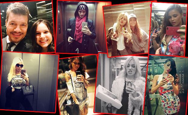 Las selfies de los famosos en el ascensor. (Foto: Instagram)