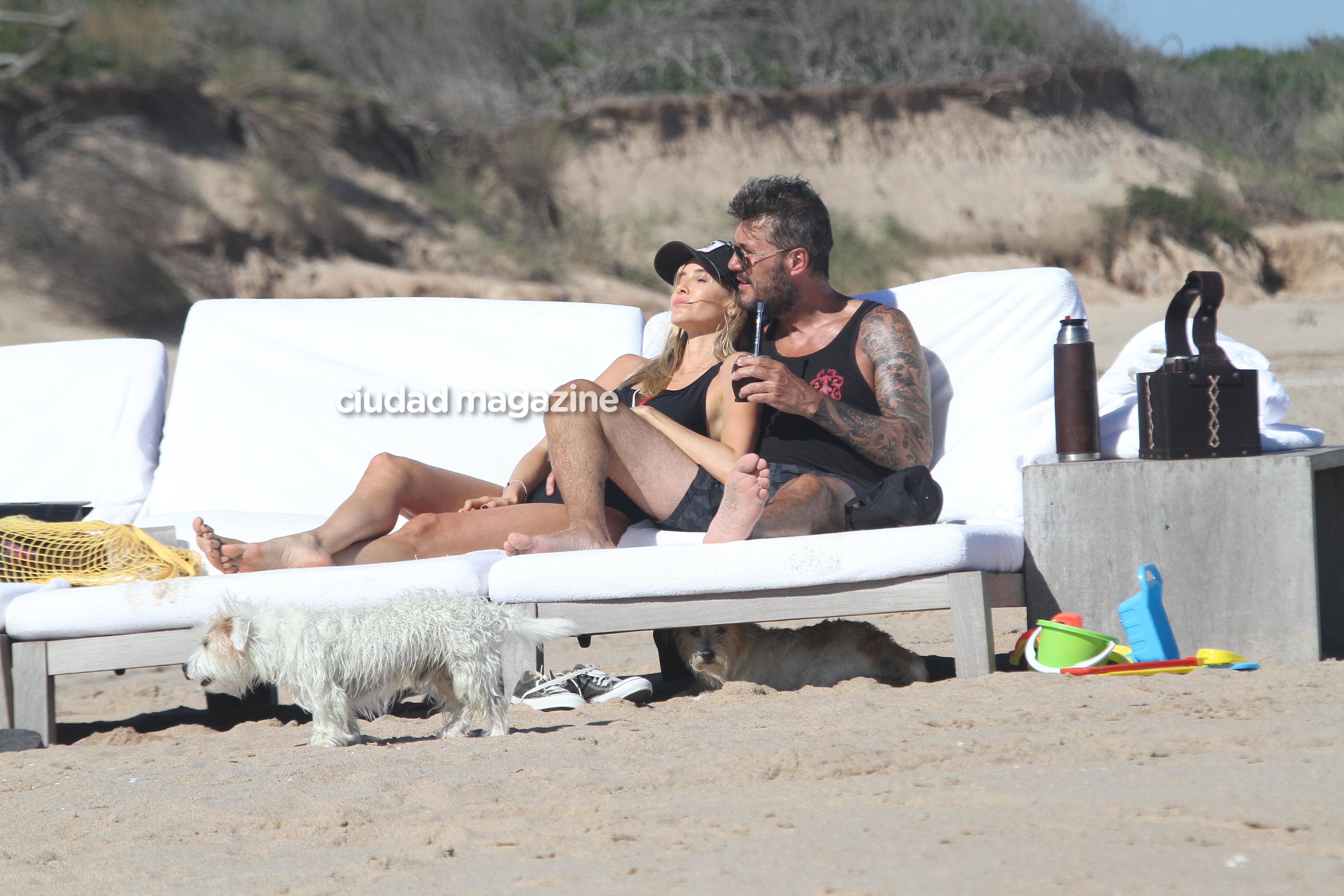 Las vacaciones de Marcelo Tinelli, Guillermina Valdés y Lolo en Punta del Este. Fotos: GM Press/Matias Souto