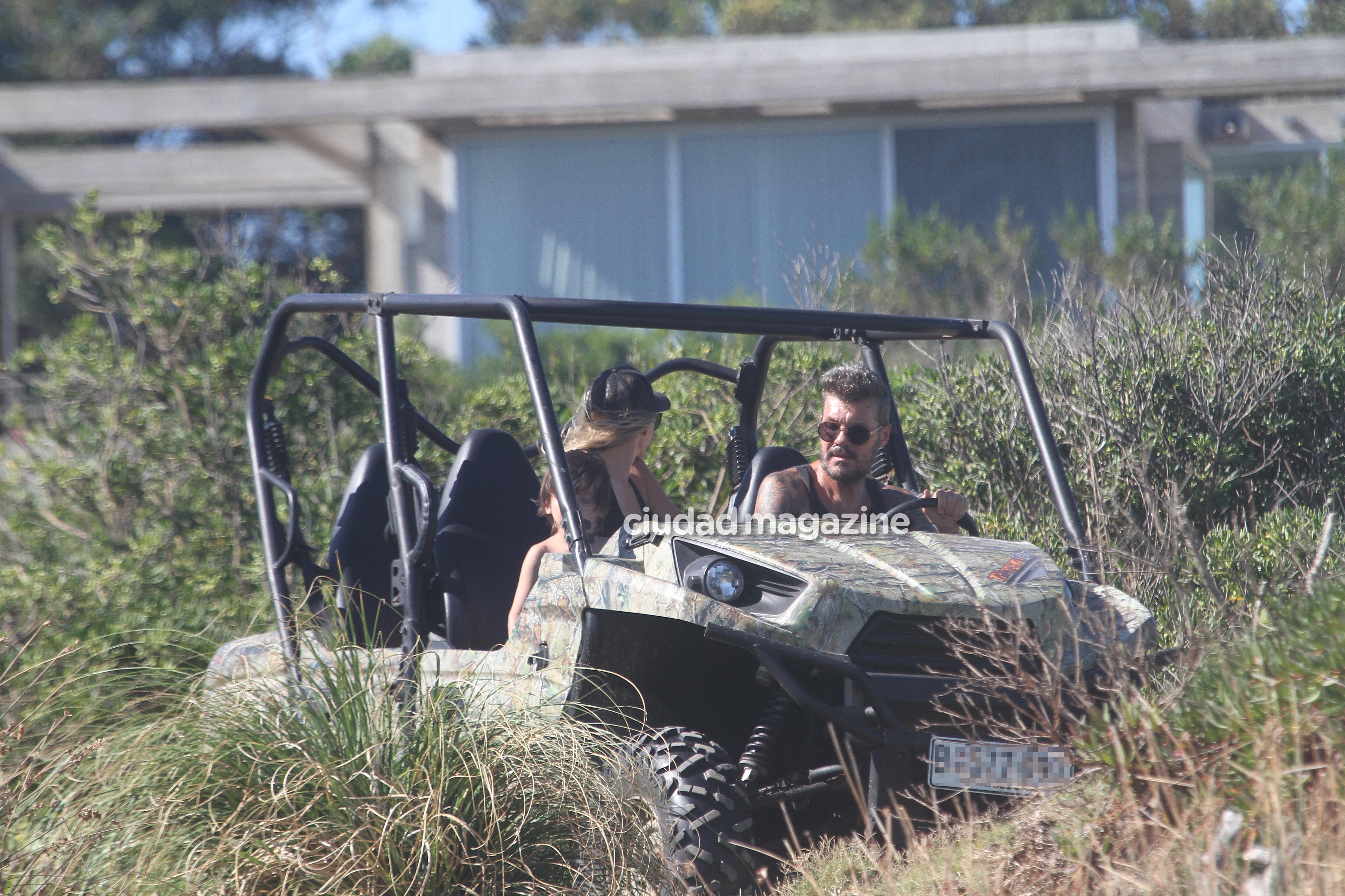 Las vacaciones de Marcelo Tinelli, Guillermina Valdés y Lolo en Punta del Este. Fotos: GM Press/Matias Souto