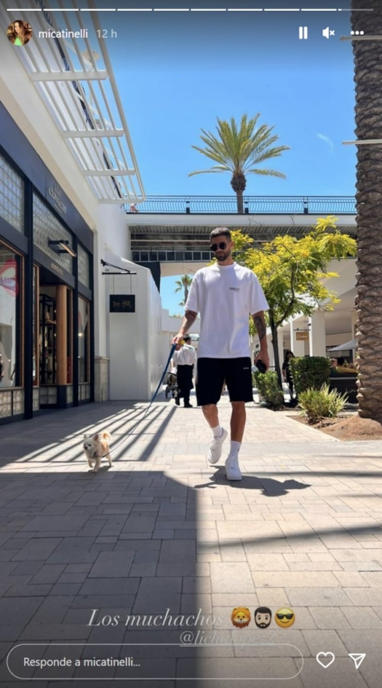 Las vacaciones de Mica Tinelli, Licha López y su mascota en San Diego: "Con los muchachos"