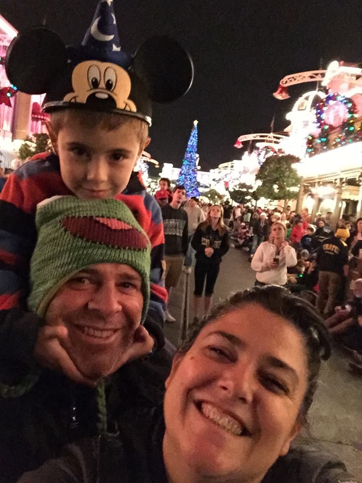 Las vacaciones familiares de Carna, su esposa y su hijo. (Foto: Claudia Ares Eventos)