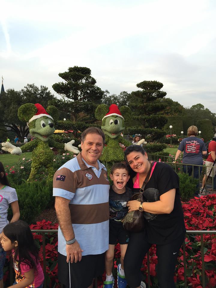 Las vacaciones familiares de Carna, su esposa y su hijo. (Foto: Claudia Ares Eventos)