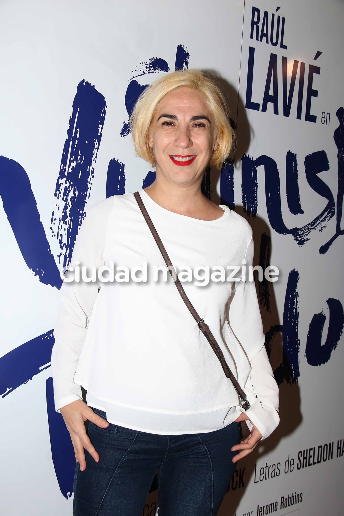 Laura Oliva, en el estreno de El violinista en el tejado. Foto: Movilpress.