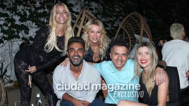 Laurita Fernández, súper enamorada de Peluca, junto a Ángel de Brito, Yanina Latorre y Nicole Neumann en un evento top. Foto: Movilpress