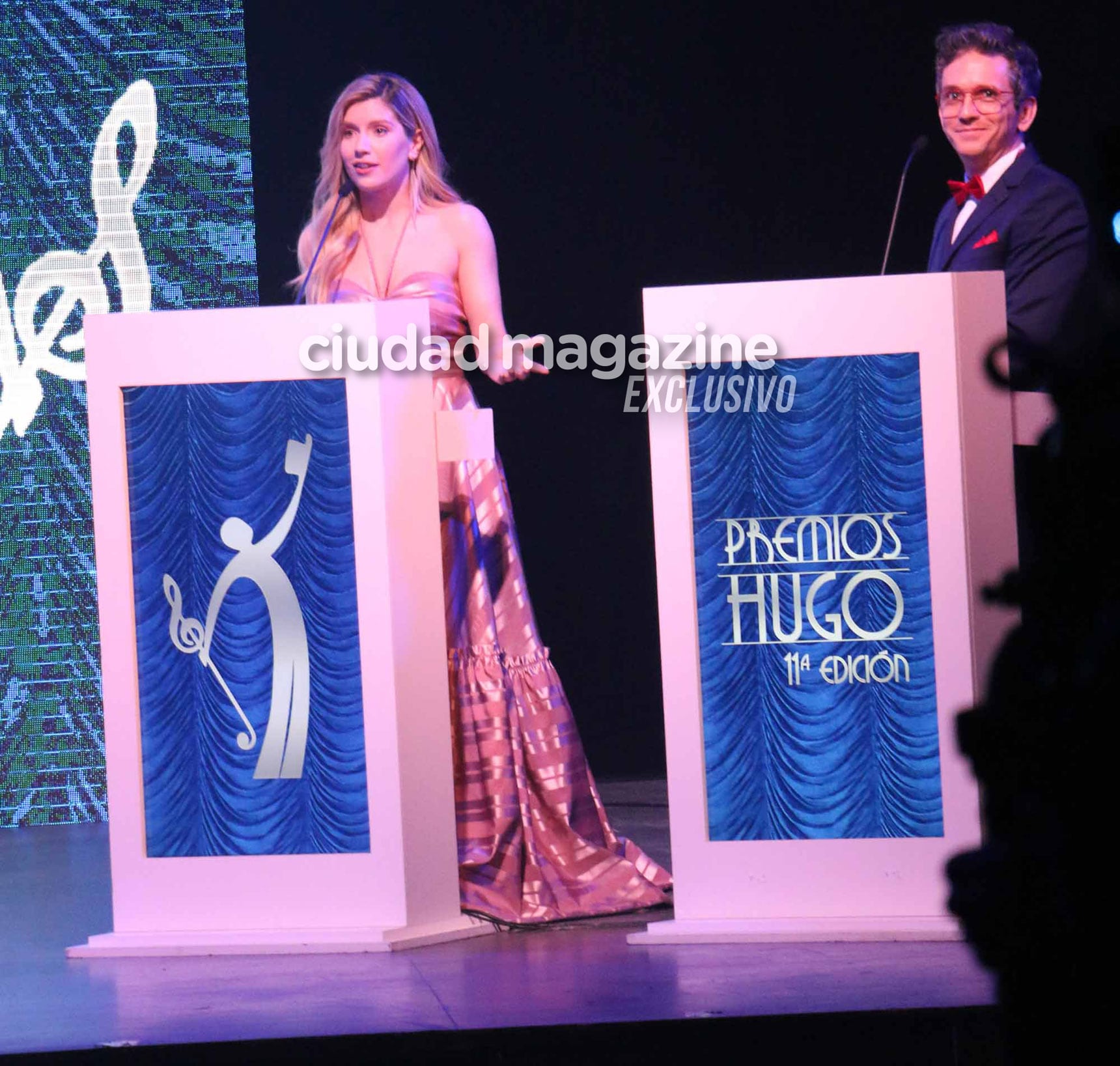 Laurita Fernández y Diego Reinhold en los Premios Hugo. (Foto: Movilpress)