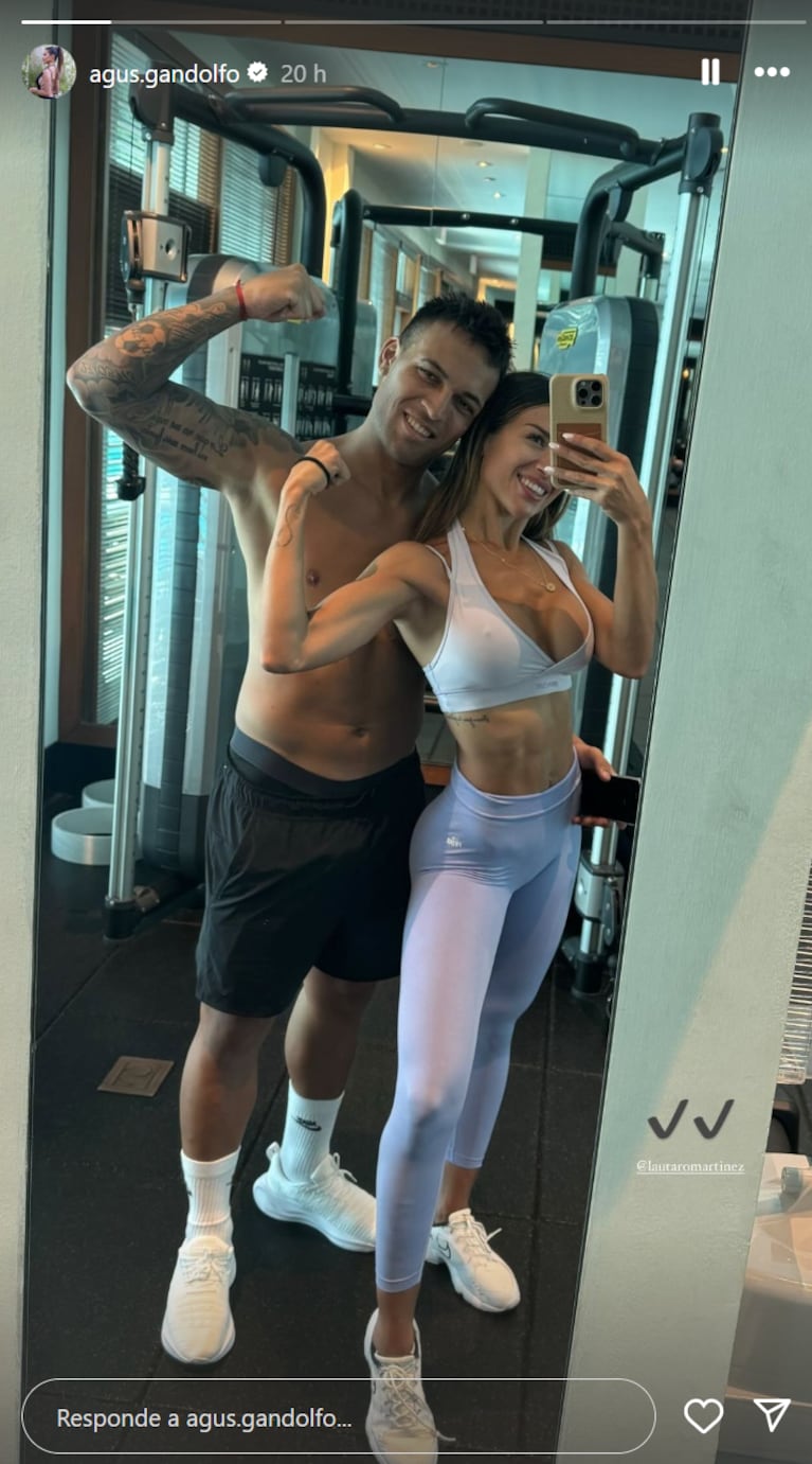 Lautaro fue a entrenar con Agustina.